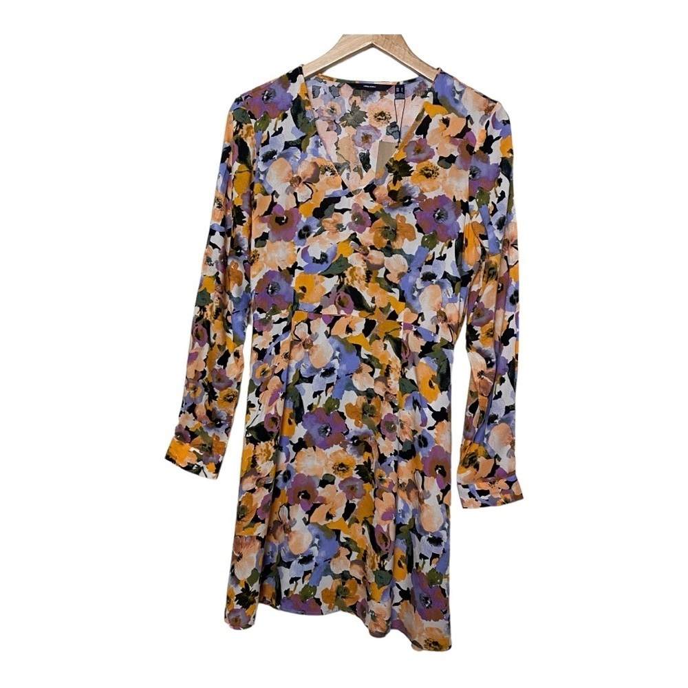 Vero Moda Anna Floral  Print Long Sleeve Mini Dress Multi Colors Sz S